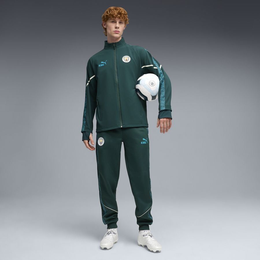 Manchester City Track Jacket King Ultimate Anthem - Green Terrain/Tropical Blue - Men's-SoccerKits Hub | Buy Soccer Jerseys Online